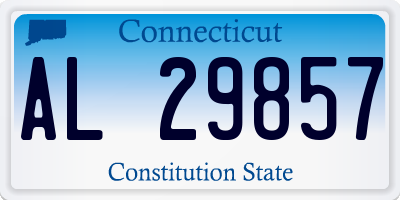 CT license plate AL29857