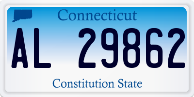CT license plate AL29862
