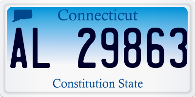 CT license plate AL29863