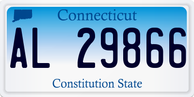 CT license plate AL29866