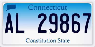 CT license plate AL29867