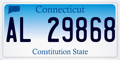 CT license plate AL29868