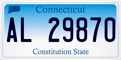 CT license plate AL29870