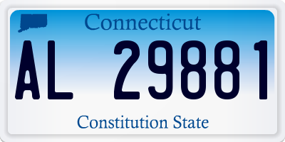 CT license plate AL29881