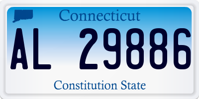 CT license plate AL29886