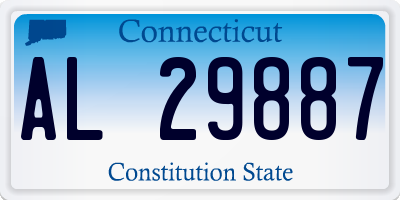 CT license plate AL29887