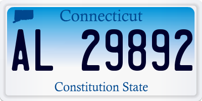 CT license plate AL29892