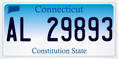 CT license plate AL29893