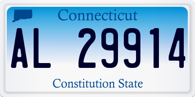 CT license plate AL29914