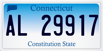 CT license plate AL29917