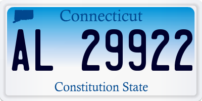 CT license plate AL29922