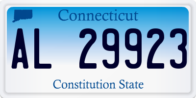 CT license plate AL29923