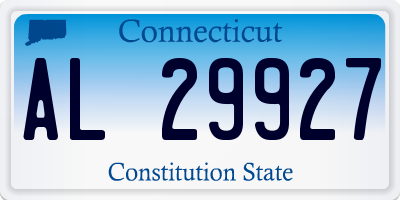CT license plate AL29927