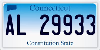 CT license plate AL29933