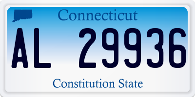 CT license plate AL29936