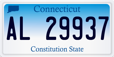 CT license plate AL29937