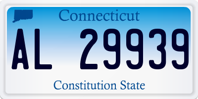 CT license plate AL29939