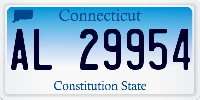 CT license plate AL29954