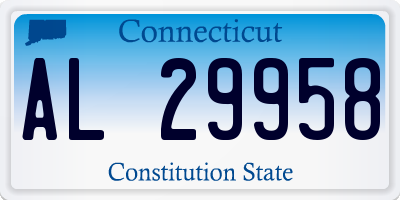 CT license plate AL29958