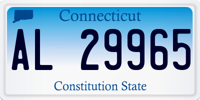 CT license plate AL29965