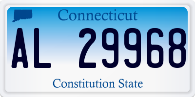 CT license plate AL29968