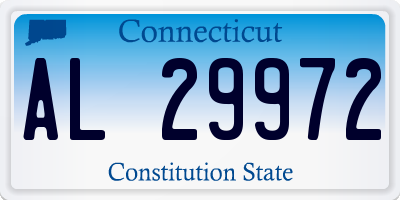 CT license plate AL29972