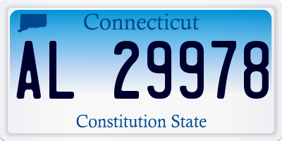 CT license plate AL29978
