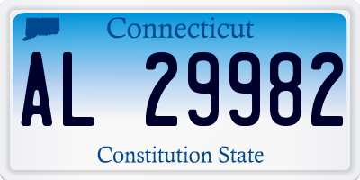 CT license plate AL29982