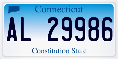 CT license plate AL29986