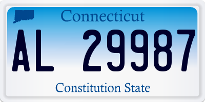 CT license plate AL29987