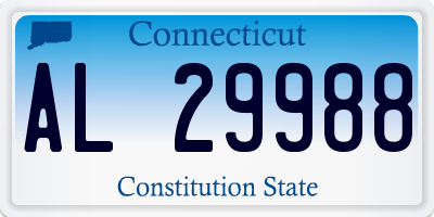 CT license plate AL29988