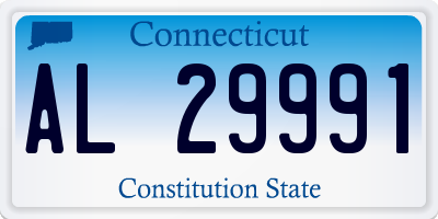 CT license plate AL29991