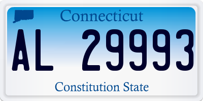 CT license plate AL29993