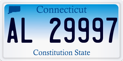 CT license plate AL29997
