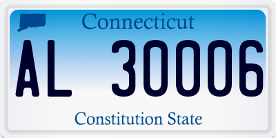 CT license plate AL30006