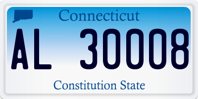 CT license plate AL30008
