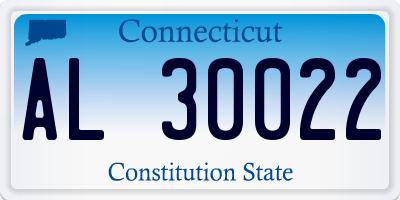 CT license plate AL30022