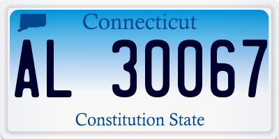 CT license plate AL30067