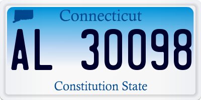 CT license plate AL30098
