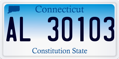 CT license plate AL30103