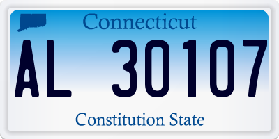 CT license plate AL30107