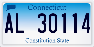 CT license plate AL30114