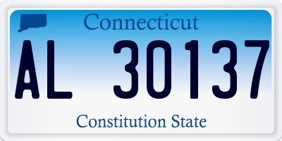 CT license plate AL30137