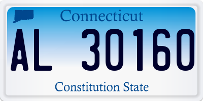 CT license plate AL30160