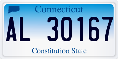 CT license plate AL30167