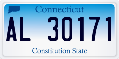 CT license plate AL30171
