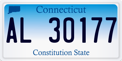 CT license plate AL30177