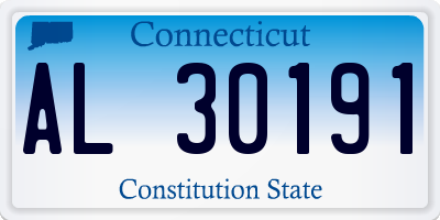 CT license plate AL30191