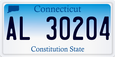 CT license plate AL30204