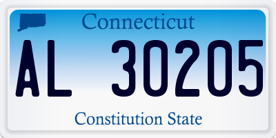 CT license plate AL30205